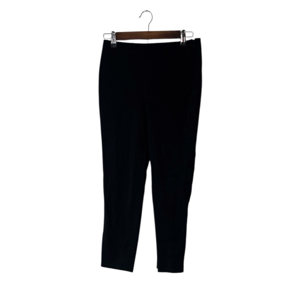 Talbots Chatham Pants Black Straight Leg Trousers Pull On Work Office Size 2